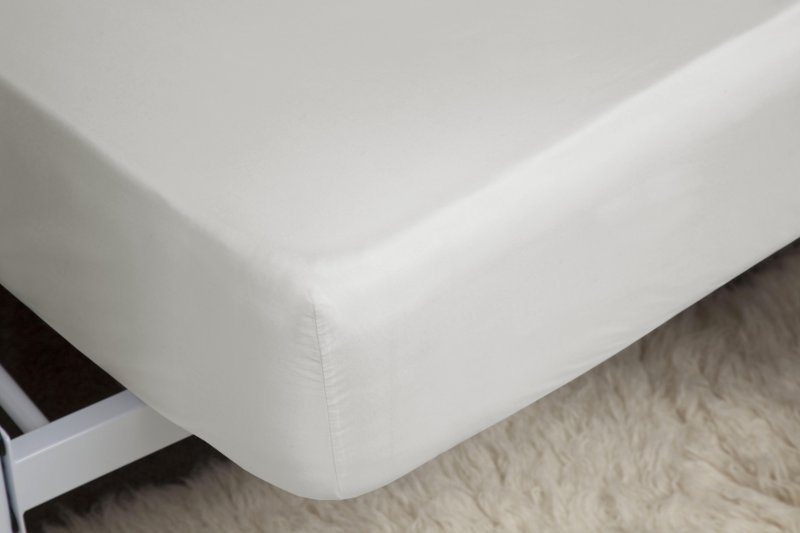 500 Thread Count Cotton Rich Single Fitted Sheet Ivory