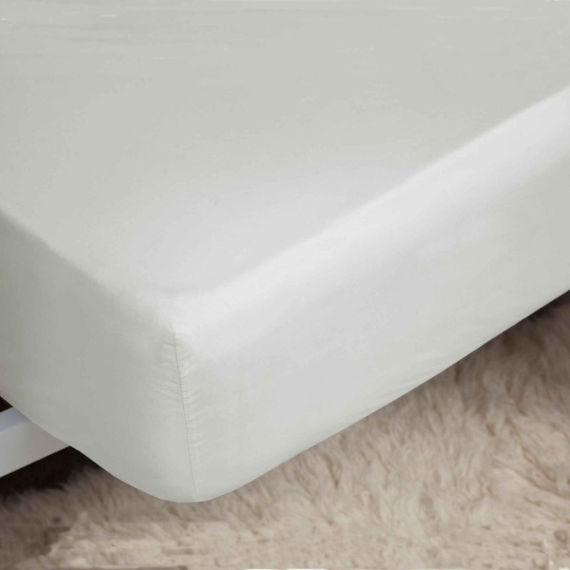 400 Thread Count Egyptian Cotton Single Fitted Ivory 18"