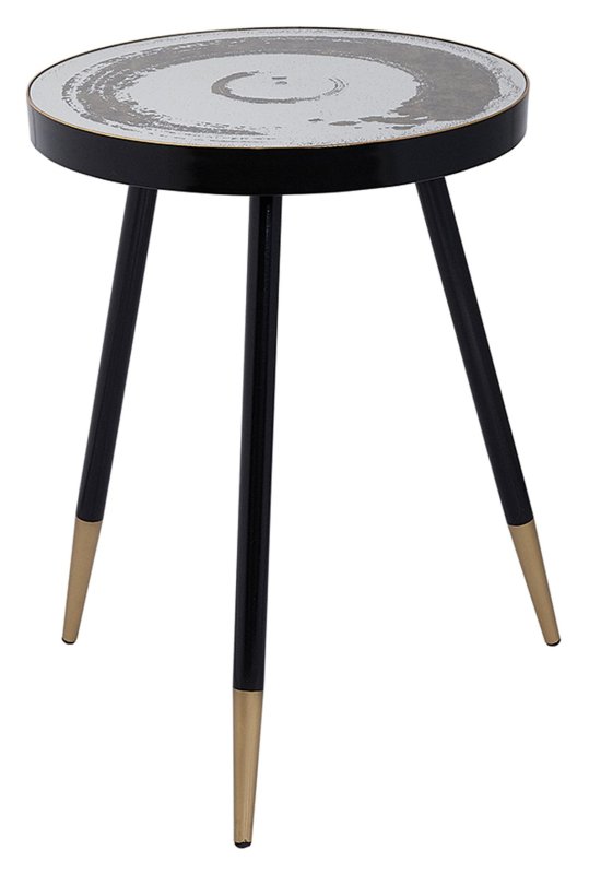 Mindy Brownes Bellatrix Side/Lamp Table Black & Gold