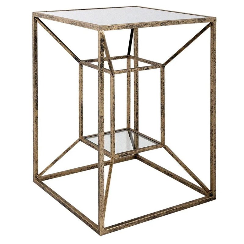 Mindy Brownes Solomon Side/Lamp Table Black & Gold