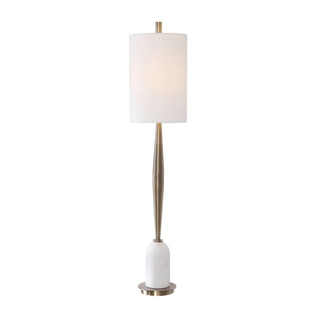 Mindy Brownes Minette Buffet Table Lamp, Antique Brass Table Lamp With White Shade