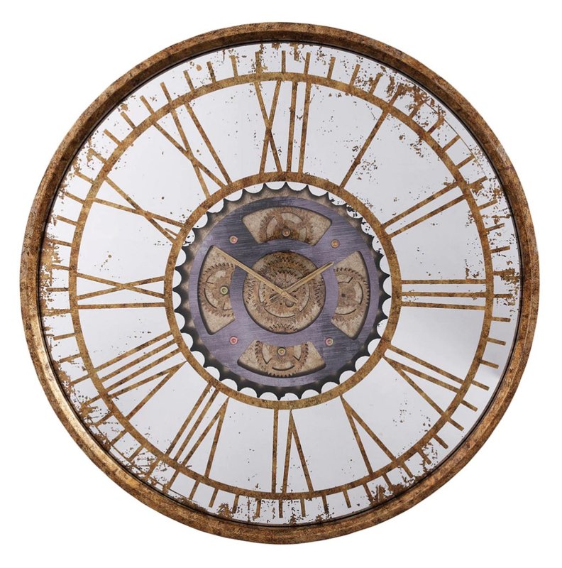 Mindy Brownes Jayden Round Clock With Antique Brass