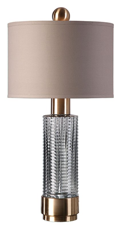 Mindy Brownes Renato Table Lamp Brass With Grey Shade