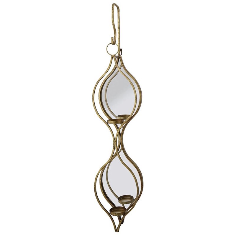 Mindy Brownes Ellie Mirrored Double Candle Holder Gold