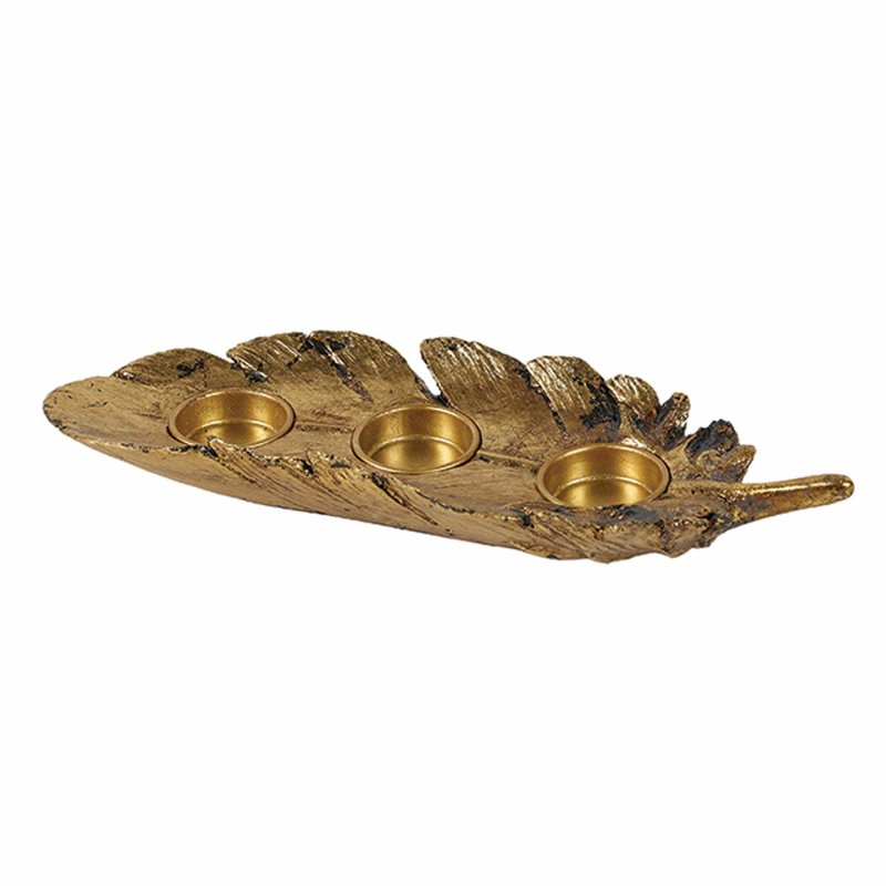 Mindy Brownes Feather T-Light Holder Bronze