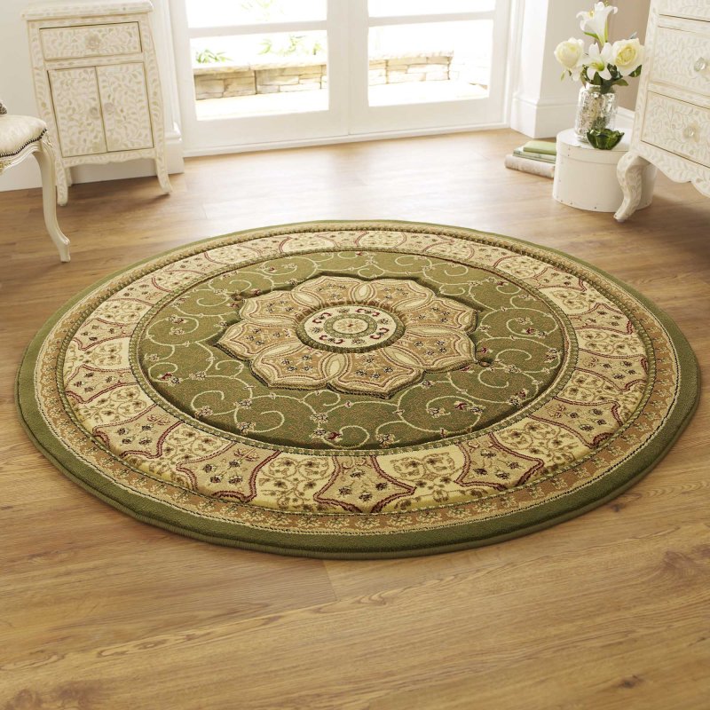 Heritage 4400 Circle Rug 150x150cm Green