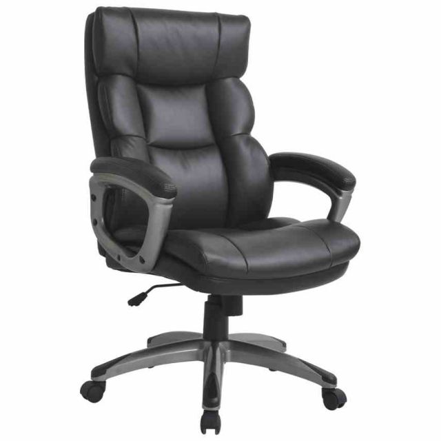 New York Director Office Chair Faux Leather Dark Brown All Home