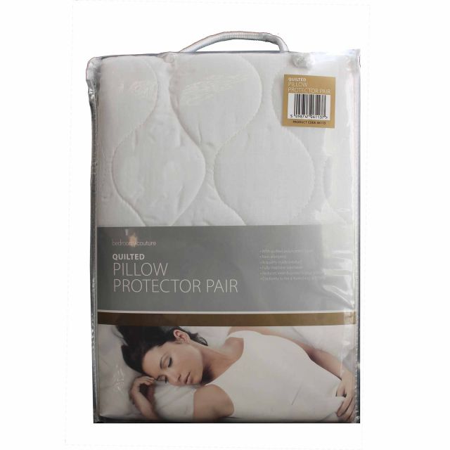 Bedroom Couture Quilted Pillow Protector Pair Mattress & Pillow