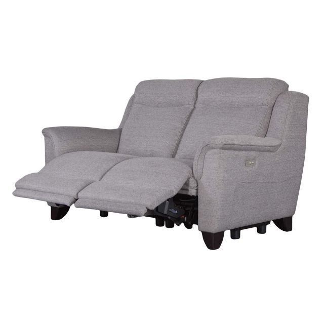 Manhattan 2 Seater Rechargeable Electric Reclining Sofa Fabric B