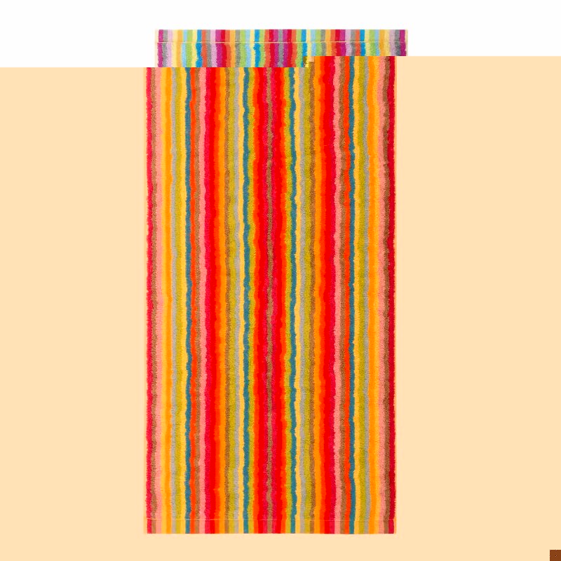 Lifestyle Stripe Apricot/Raspberry Bath Towel