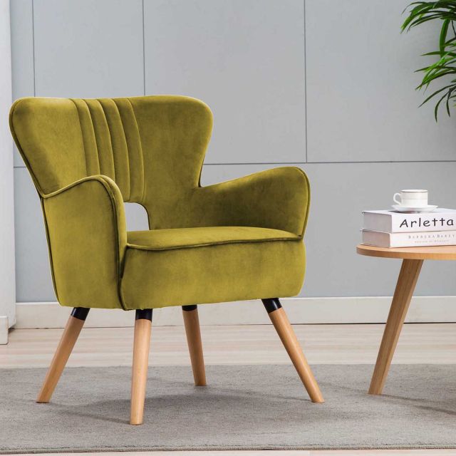 Brody Armchair Fabric Mustard Occasional Chairs Meubles