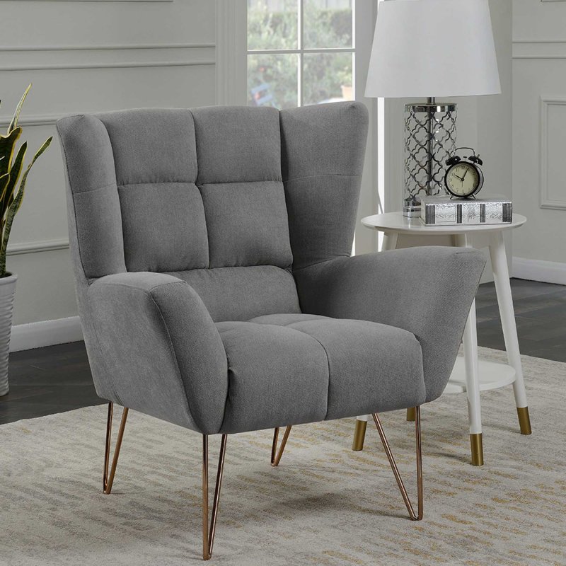 Treacy Armchair Fabric Light Grey