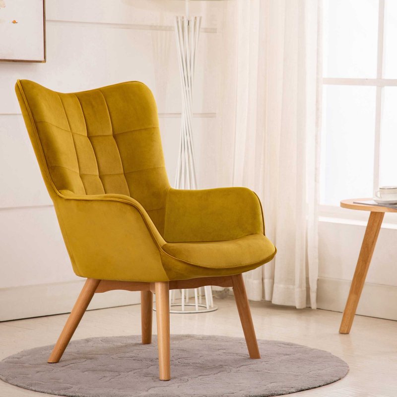 Mayla Armchair Fabric Mustard