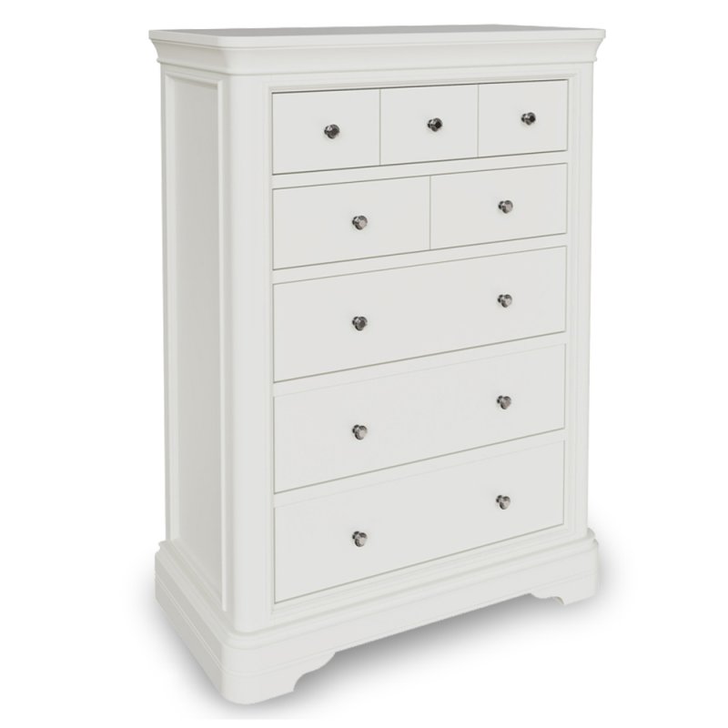 Acton 3 + 2 + 3 Drawer Chest of Drawers Bone White