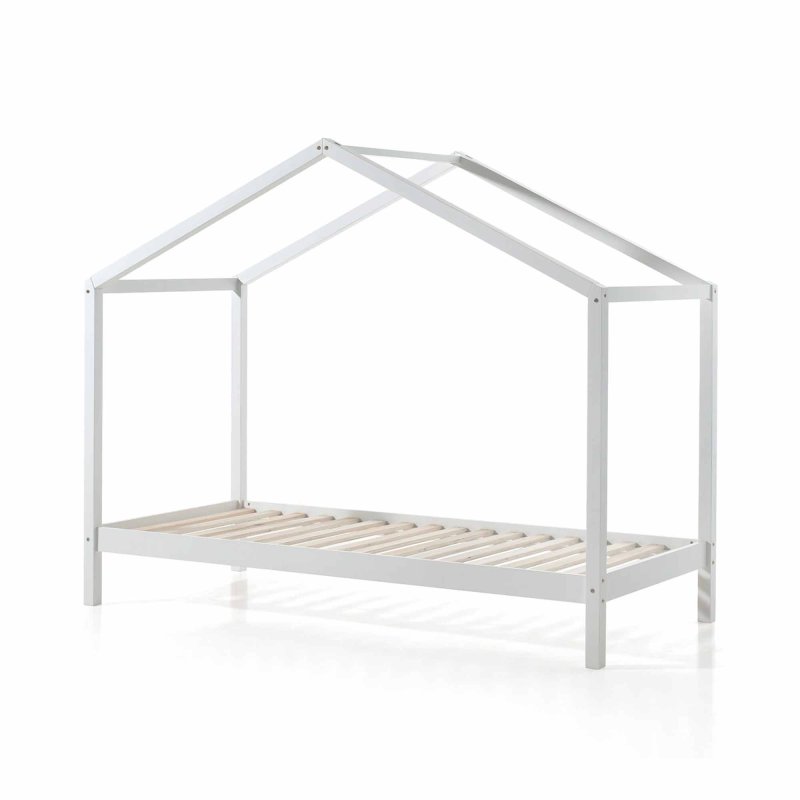 Dallas Bed Long Topshelf 90x200cm White (Unassembled)
