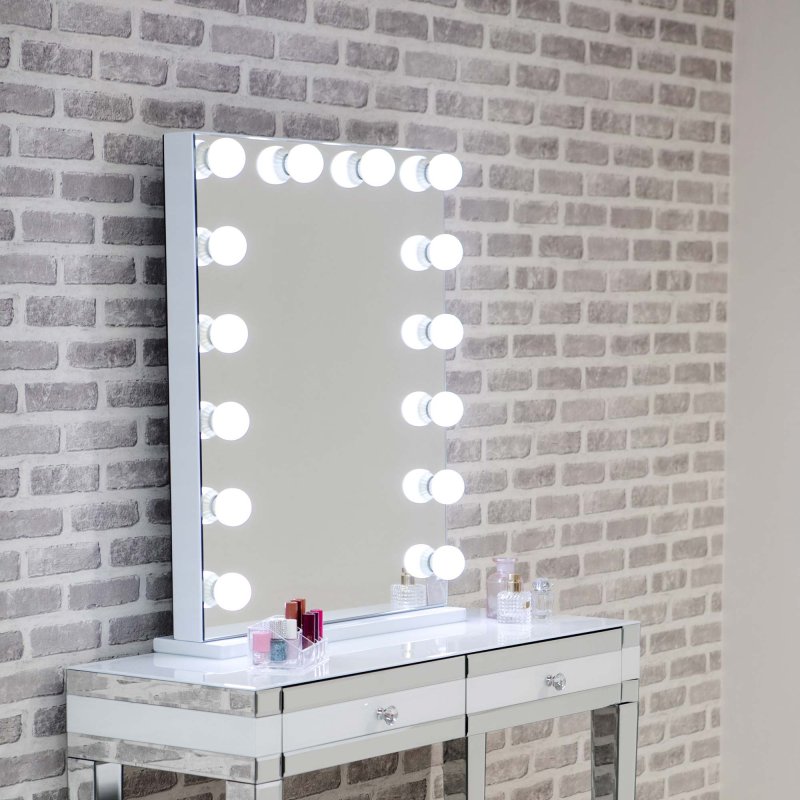 Hollywood Portrait Table Mirror With LED Lights 