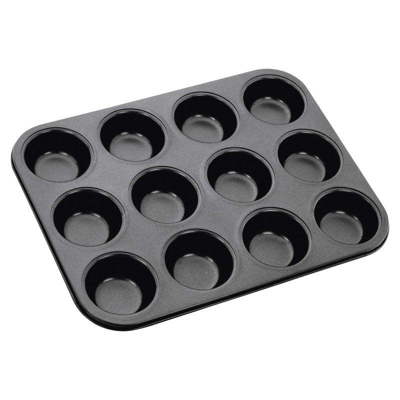 SUPER KITCHEN 12 Cup Silicone Muffin Pan, Nonstick Cupcake Tin