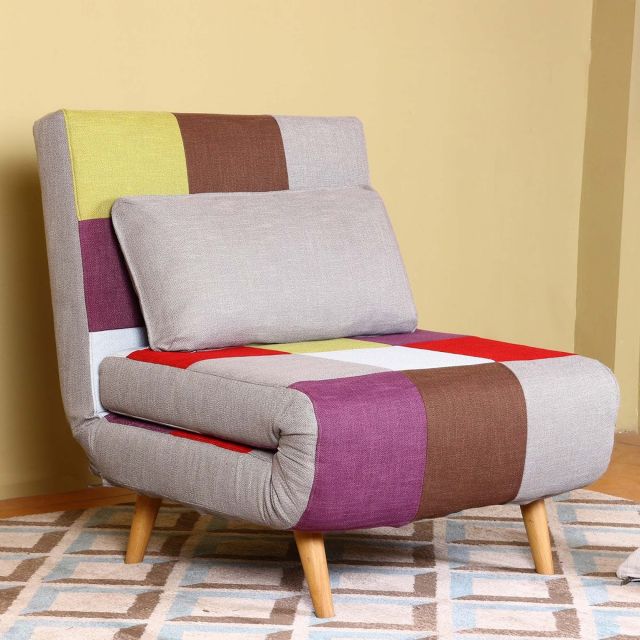 Camber Fabric Sofa Bed Camber Single Sofabed Fabric MultiColoured