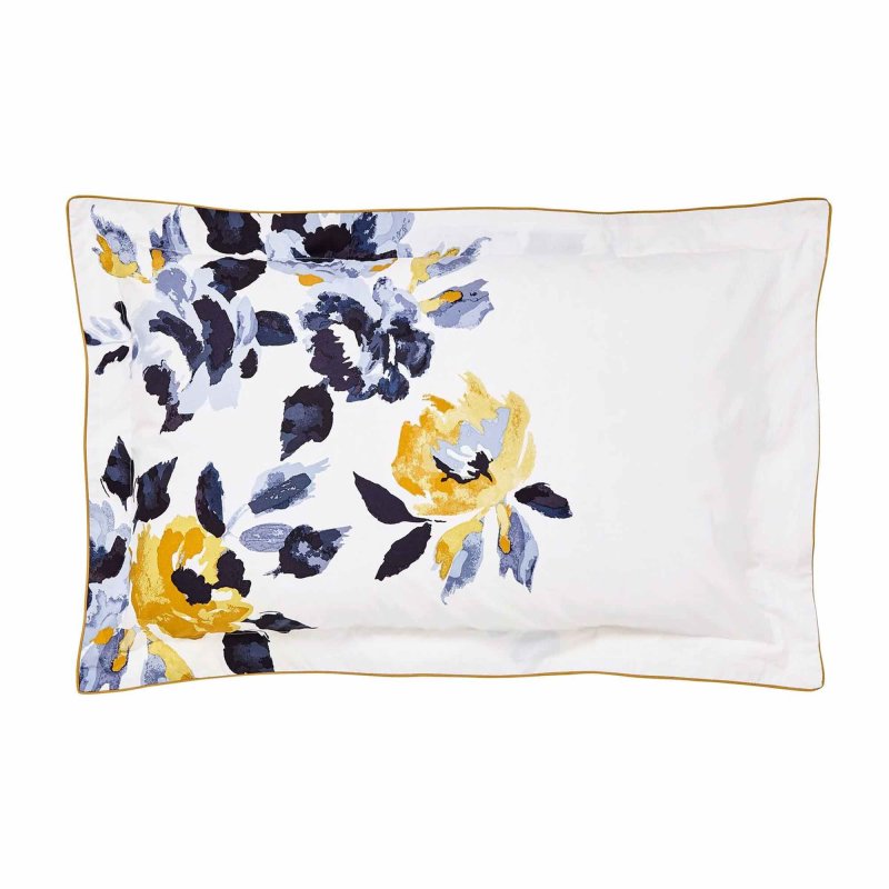 Joules Galley Grade Floral Oxford Pillowcase Chalk
