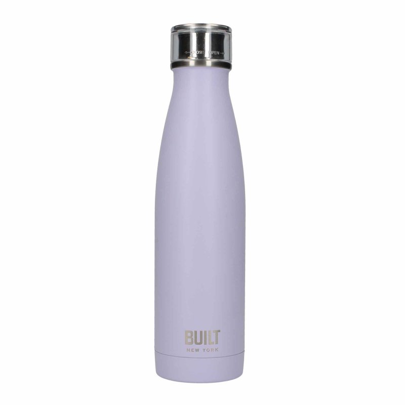 Built 500ml Double Walled Stainless Steel Water Bottle Lavender