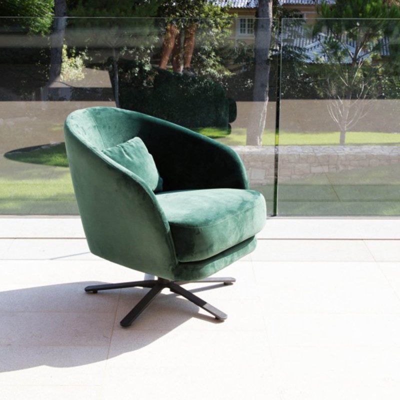 Komba Armchair With Swivel Base Fabric 6