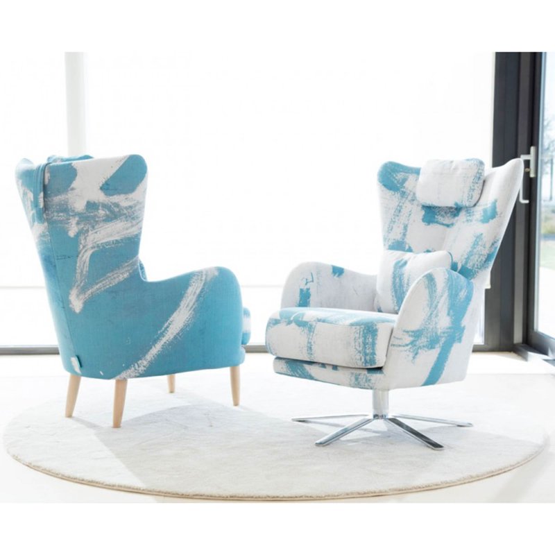 Fama Kylian Armchair Wooden Legs Fabric Series 6