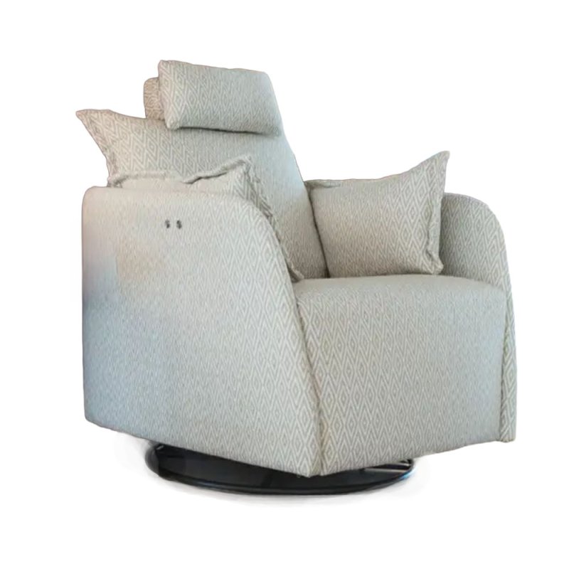 Fama Nadia Electric Reclining Swivel & Rocking Armchair Fabric Series 6