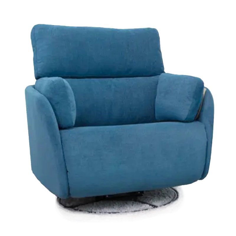 Fama Adan Large Electric Reclining Swivel & Rocking Armchair Circular Base Fabric Series 6