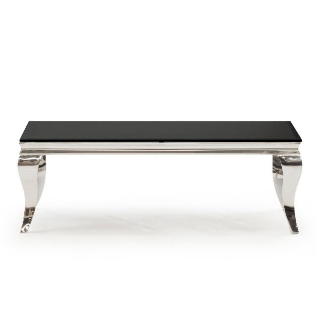 Ordell Wide Coffee Table Polished Steel Black Top Tables Meubles - How Wide Are Most Coffee Tables Ordell Wide Coffee Table Polished Steel Black Top Tables Meubles - How Wide Are Most Coffee Tables