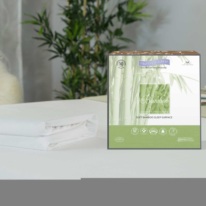 Bamboo Terry Mattress Protector Single 90 x 190 x 35 cm