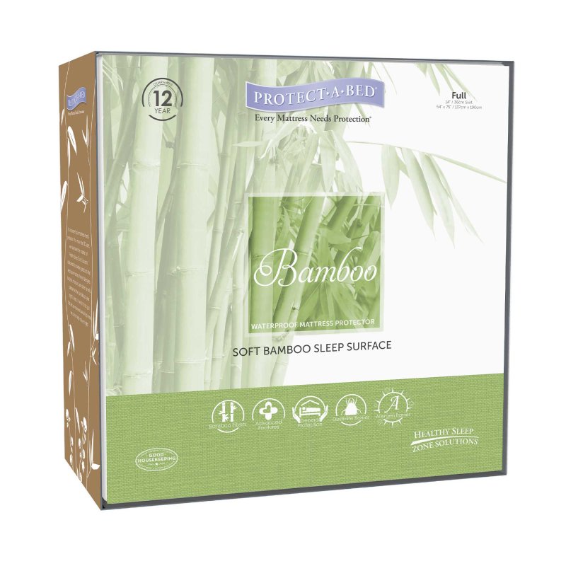 Bamboo Terry Mattress Protector Single 90 x 190 x 35 cm