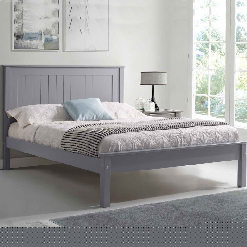 Taurus King Bedstead  Grey Low End 150cm (5'0") 