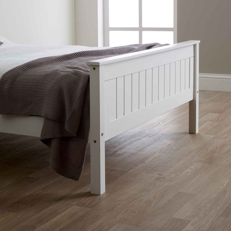 Taurus King Bedstead White High End 150cm (5'0")