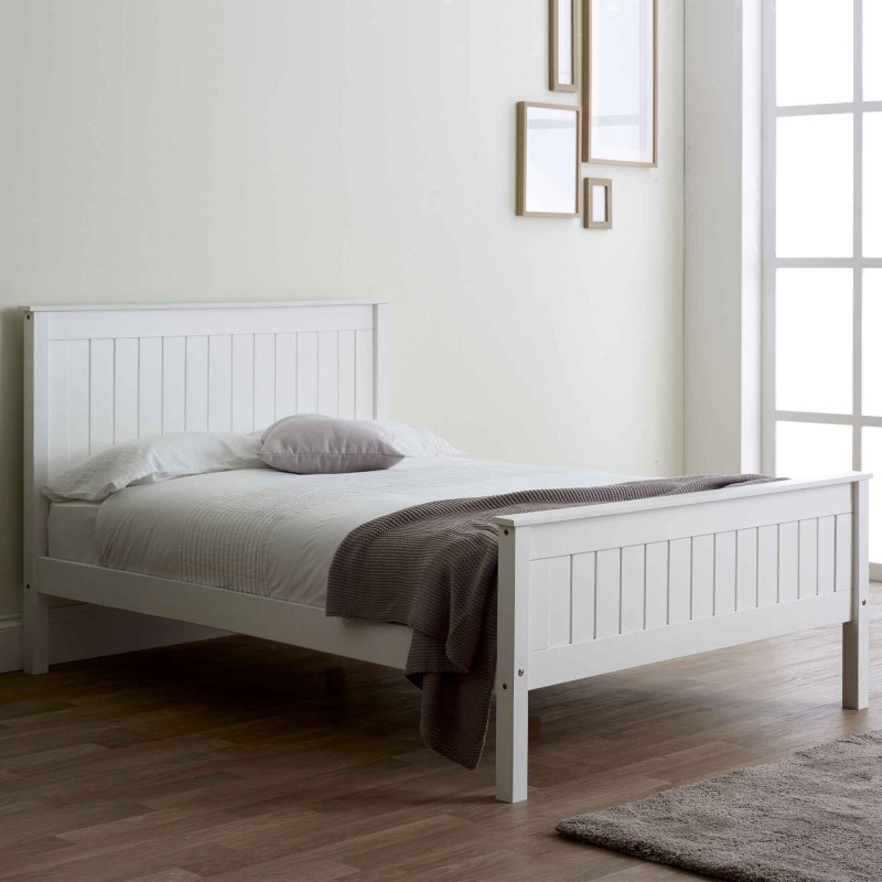 Taurus King Bedstead White High End 150cm (5'0")
