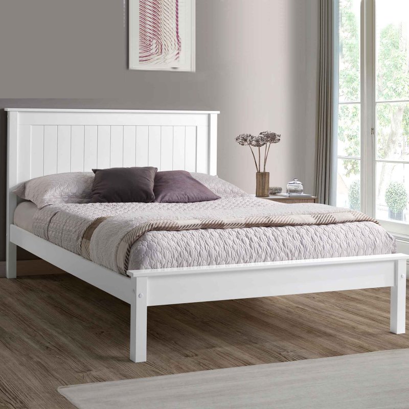 Taurus King Bedstead White Low End 150cm (5'0")