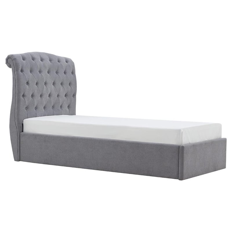 Rosa Double (135cm) Ottoman Bedstead Fabric Light Grey