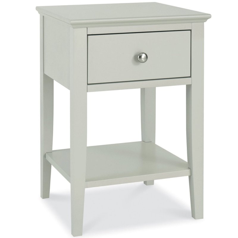 Julie 1 Drawer Bedside Locker White Grey