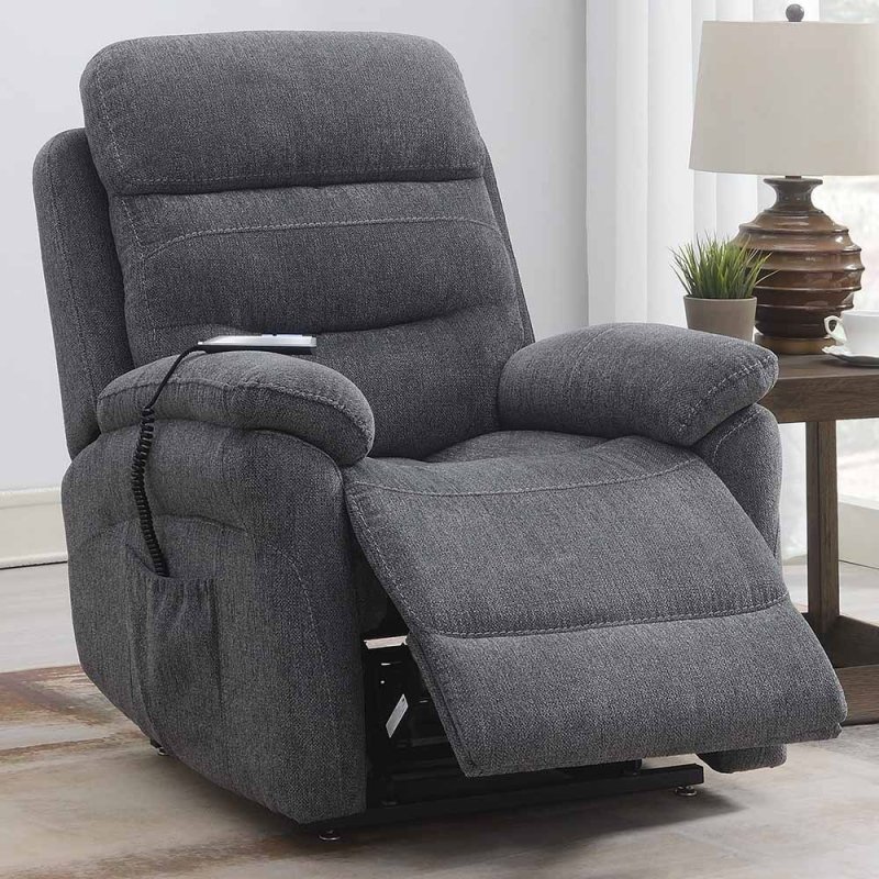 Errigal Lift & Rise Recliner Armchair Fabric Dark Grey 