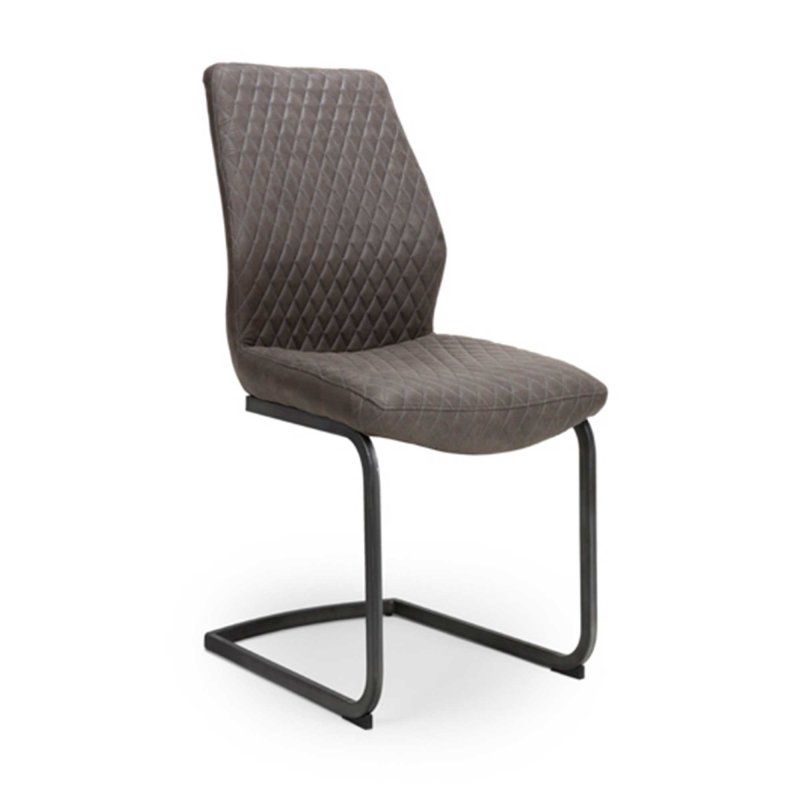 Turnberry  Faux Leather Dining Chair Grey
