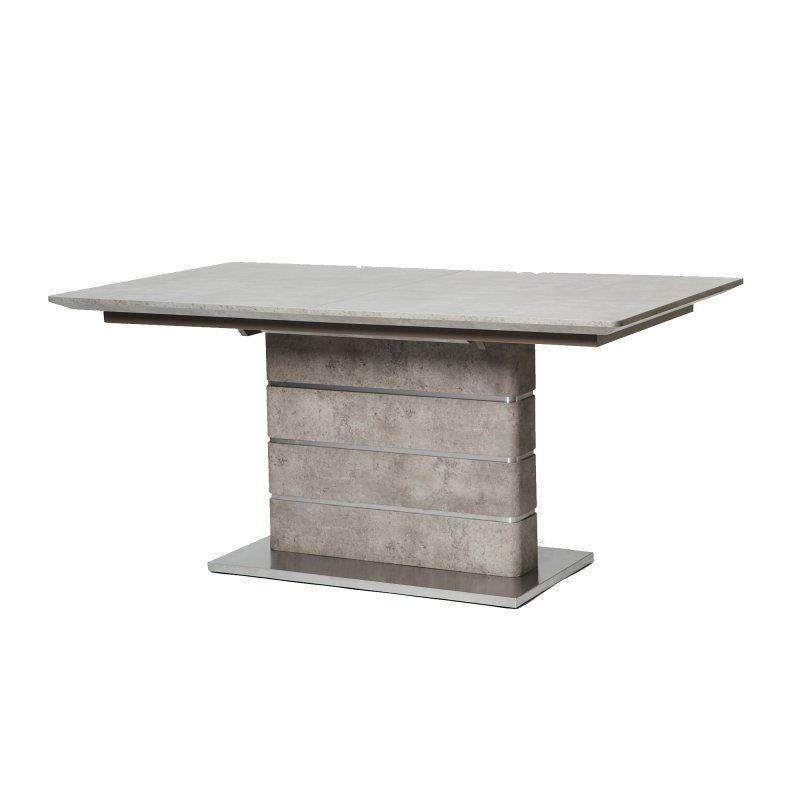 Stromsund 6-8 Person Concrete Effect Extending Dining Table