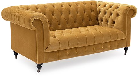 Berrington 2 Seater Sofa Fabric Mustard 