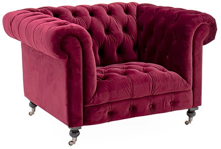 Berrington Armchair Fabric Berry