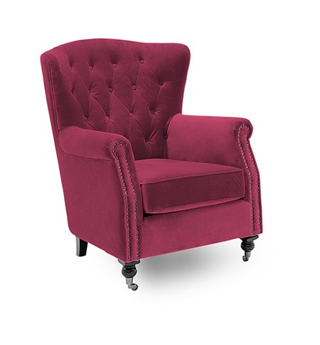 Berrington Wing Chair Fabric Berry