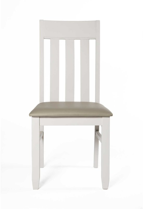 Ohio Slatted Back Dining Chair With Fabric Seat Pad