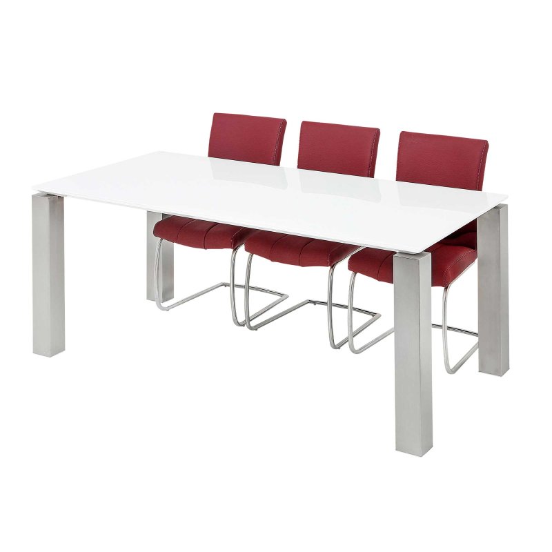 Terenzo 6-8 Person Dining Table White Glass