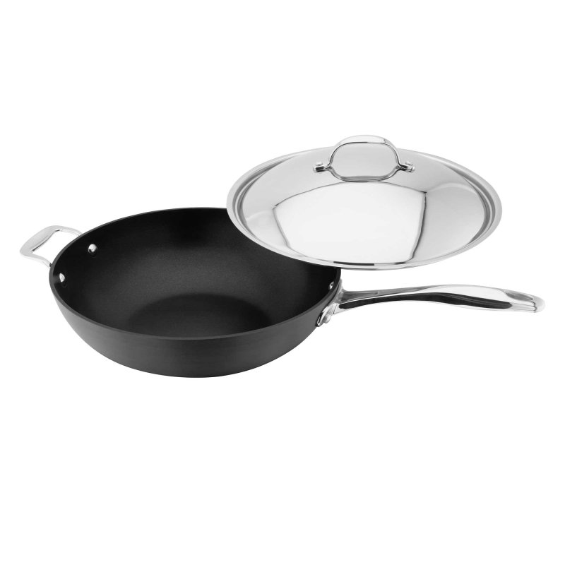 Stellar Hard Anodised Non Stick Wok 30cm