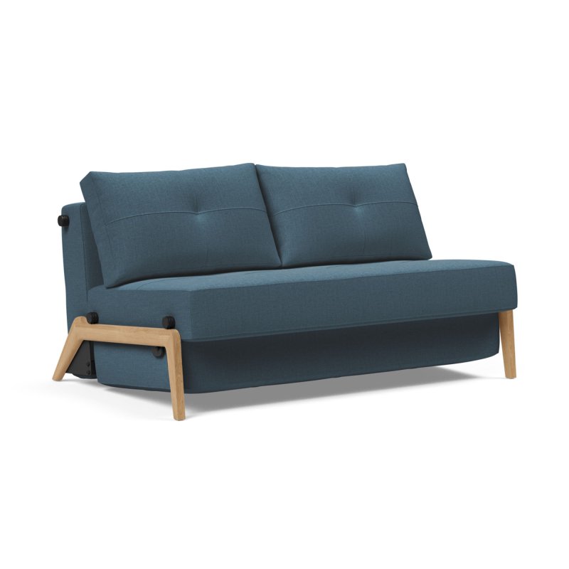 Innovation Living Alisa 2 Seater Sofa Bed With Oak Legs Fabric