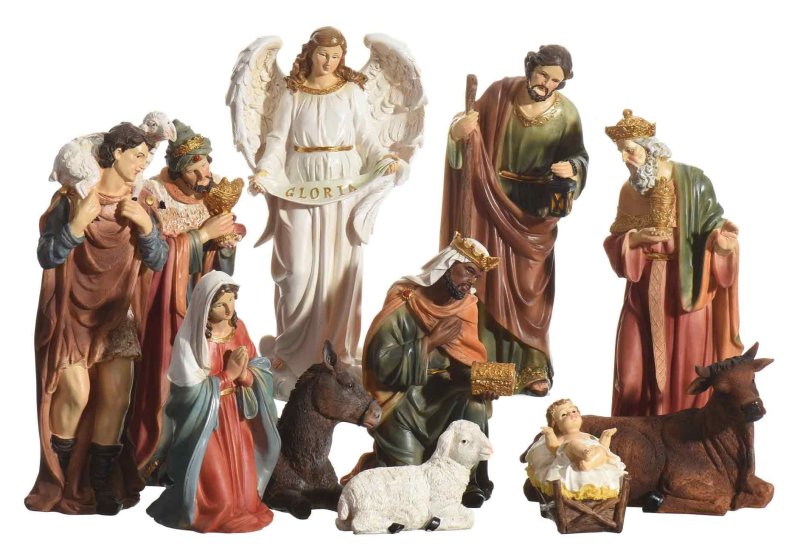 Nativity Figures 11 Pieces Multicoloured 30cm