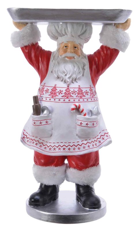 Santa With Serving Plate Red 50cm