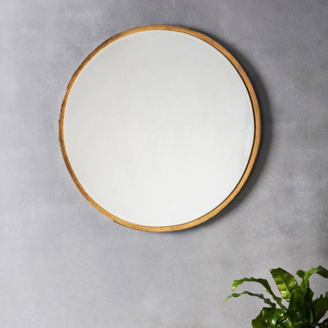 Gallery Higgins Wall Round Mirror Antique Gold Meubles Gallery Higgins Wall Round Mirror, Antique Gold Round Mirror 80cm